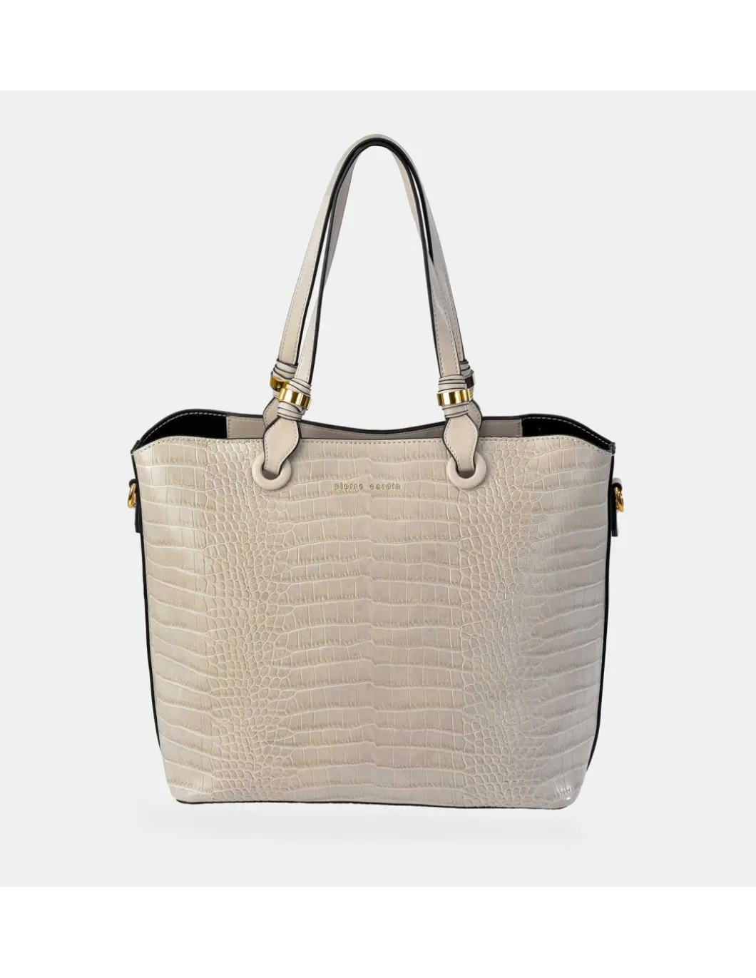 PIERRE CARDIN Bolso Shopping grabado para mujer con asas largas y bandolera