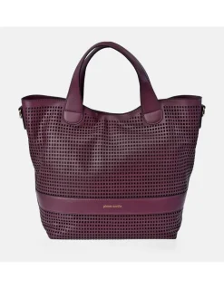 PIERRE CARDIN Bolso shopper con asas y bandolera para mujer en piel trenzado