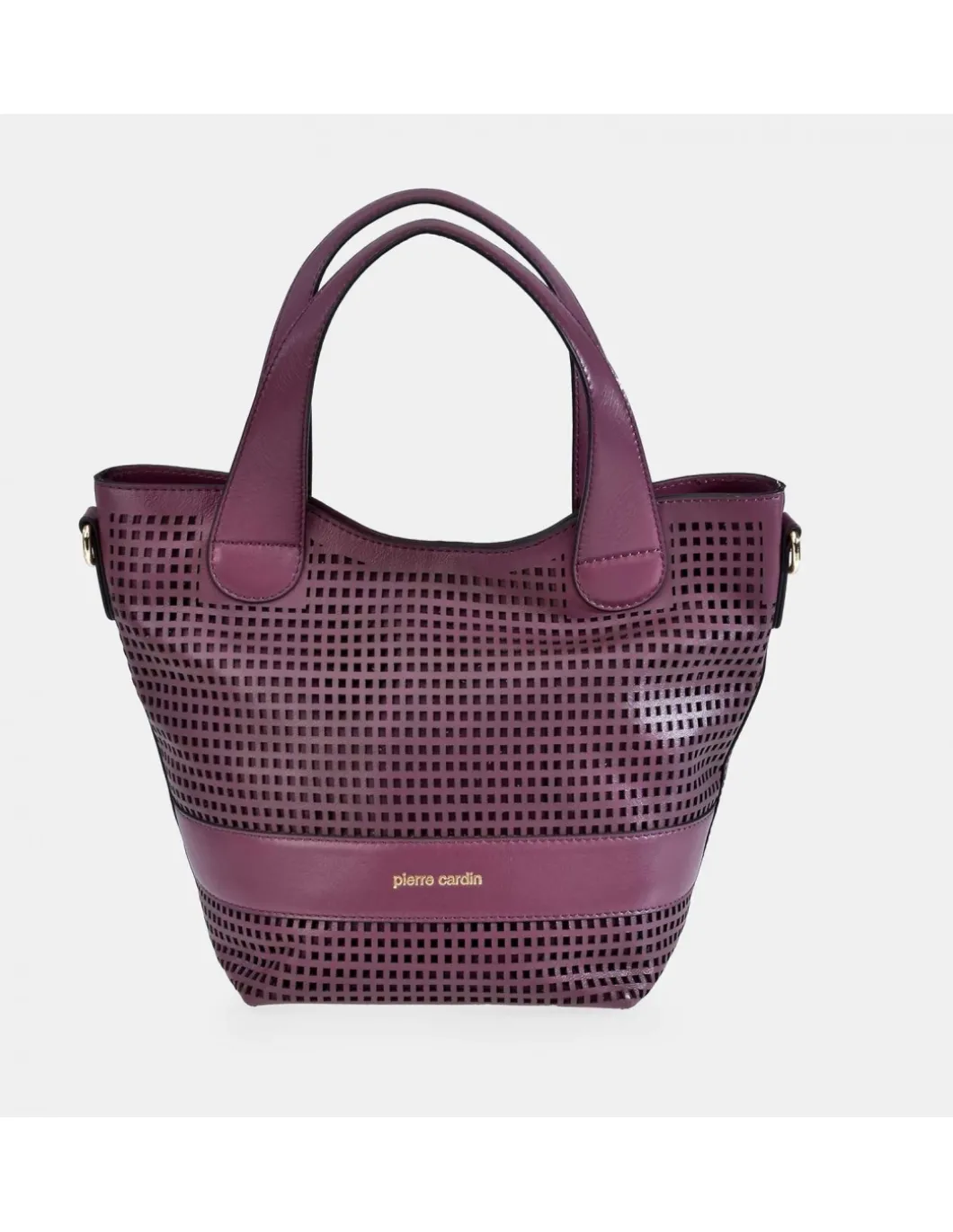 PIERRE CARDIN Bolso shopping con asas y bandolera para mujer en piel trenzado