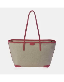 PIERRE CARDIN bolso shopping con cierre en lona lisa grande