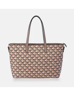 PIERRE CARDIN Bolso shopper con asas largas para mujer en lona estampada
