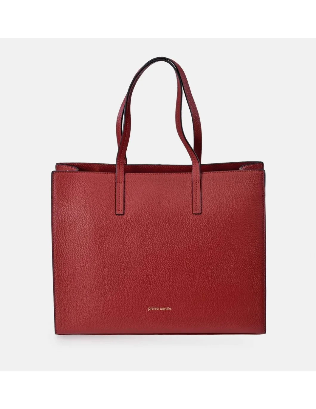 PIERRE CARDIN Bolso shopper cuadrado con asas y bandolera para mujer en piel