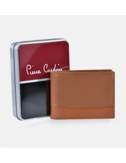 PIERRE CARDIN Cartera de hombre piel tipo americano con monedero interior calidad Floater