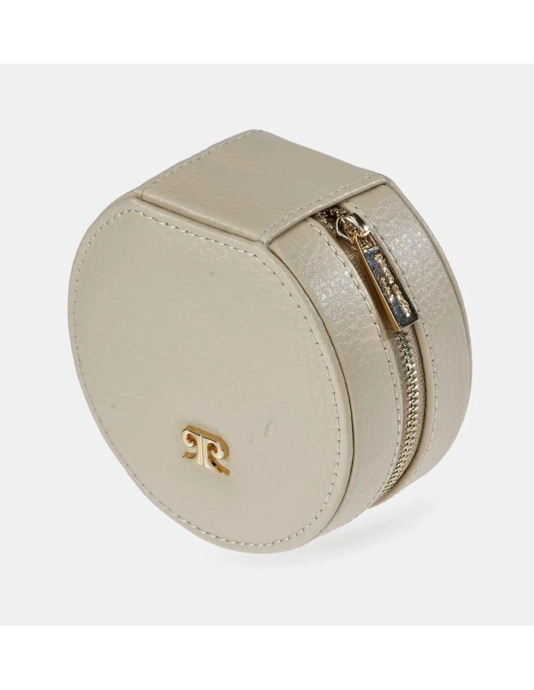 PIERRE CARDIN Joyero mini redondo en piel con cremallera