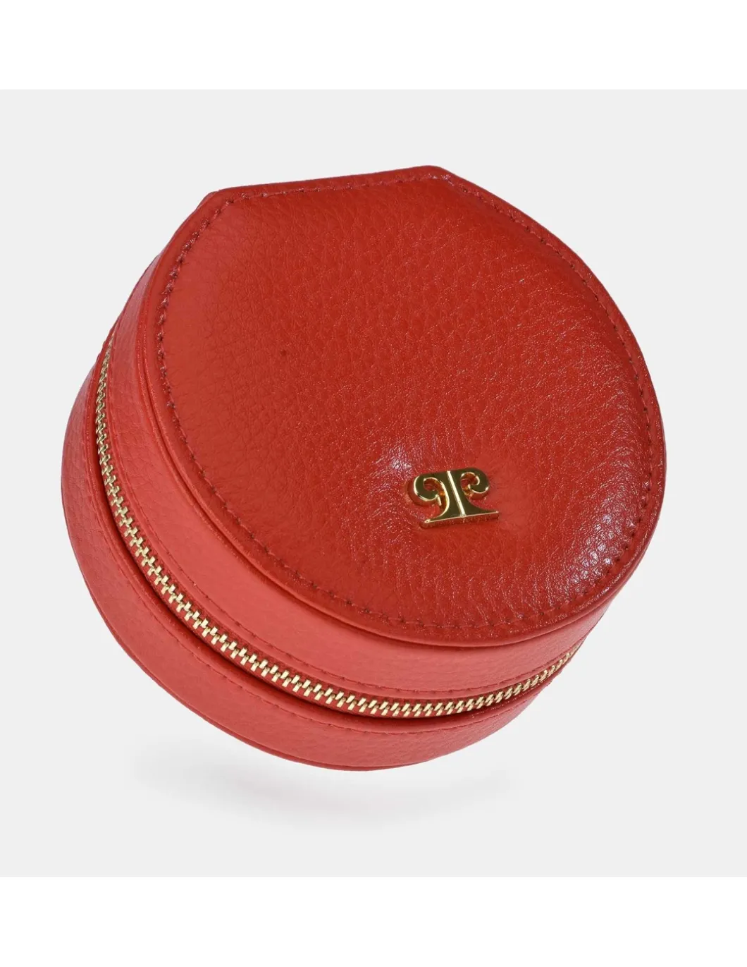 PIERRE CARDIN Joyero mini redondo en piel con cremallera