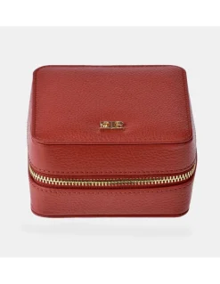 PIERRE CARDIN Joyero mini cuadrado en piel con cremallera