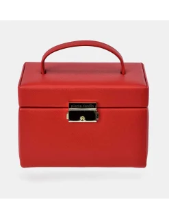 PIERRE CARDIN Joyero rígido con cajonera y asa de mano