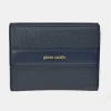 PIERRE CARDIN monedero billetera mediano con solapas para mujer en piel grano