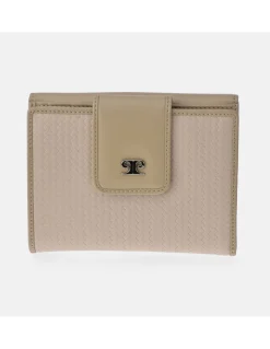 PIERRE CARDIN Monedero billetero para mujer en piel espigas