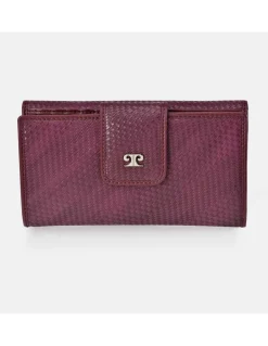 PIERRE CARDIN Monedero billetero doble solapa para mujer en Rafia