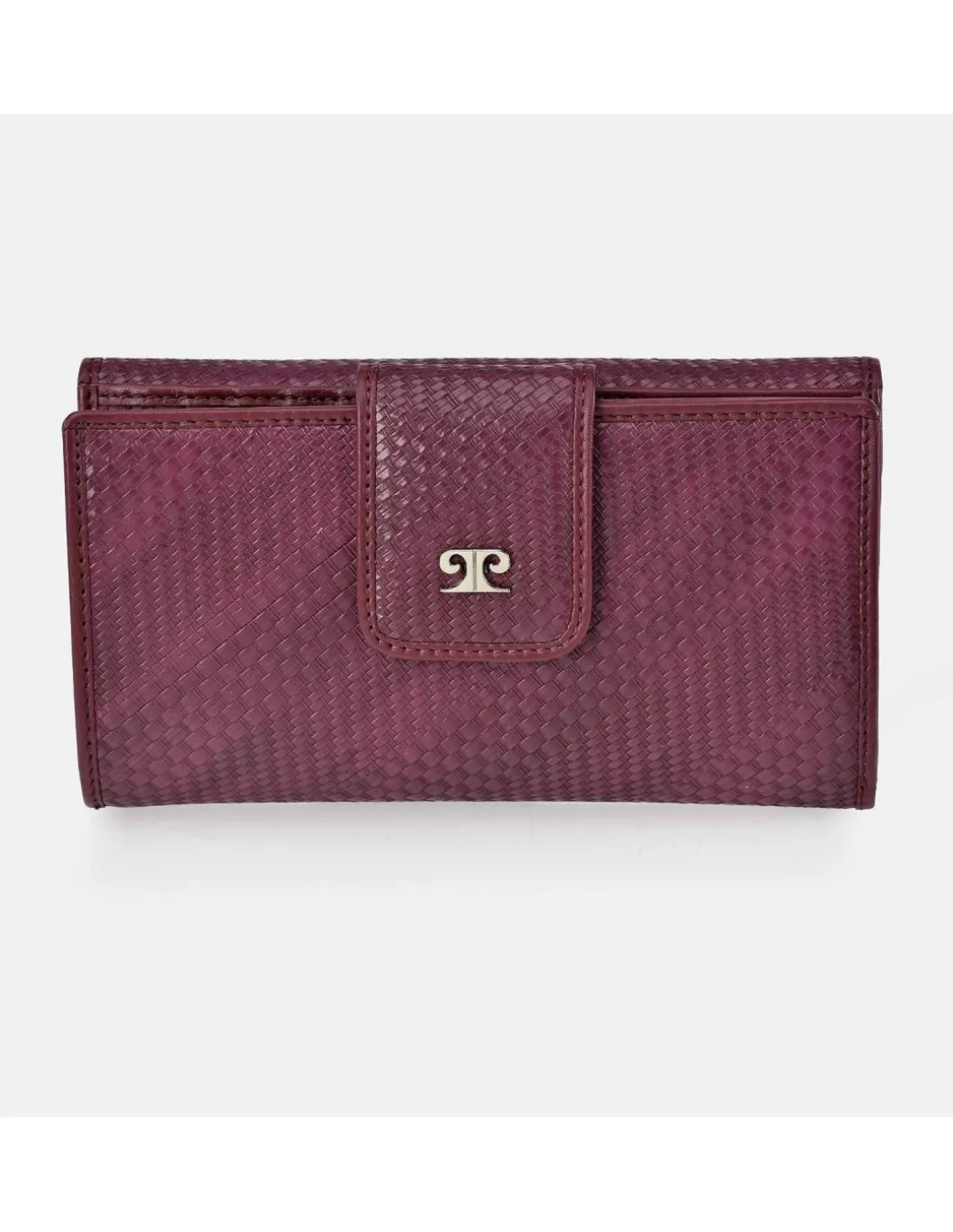 PIERRE CARDIN Monedero billetero doble solapa para mujer en Rafia