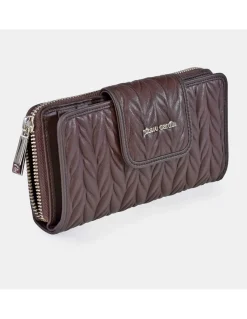 PIERRE CARDIN Monedero Billetero Grande Cremallera Mujer Suave