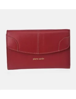 PIERRE CARDIN monedero billetera grande con solapas para mujer en piel suave