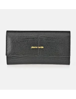 PIERRE CARDIN Monedero Billetero Solapa Piel Mujer Reptil