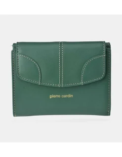 PIERRE CARDIN monedero billetera mediano con solapas para mujer en piel suave