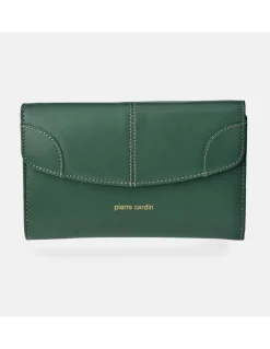 PIERRE CARDIN monedero billetera grande con solapas para mujer en piel suave