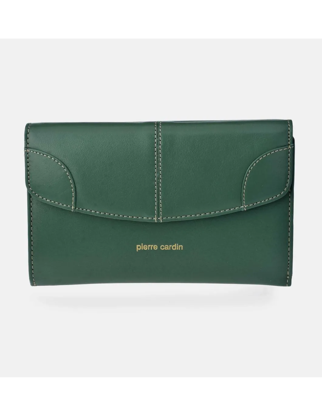 PIERRE CARDIN monedero billetera grande con solapas para mujer en piel suave