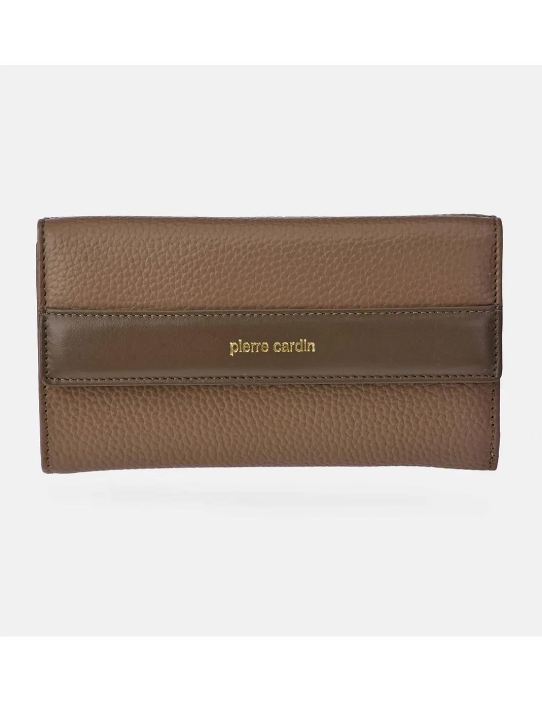 PIERRE CARDIN monedero billetera grande con solapas para mujer en piel grano