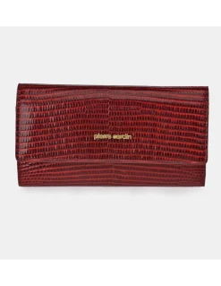 PIERRE CARDIN Monedero Billetero Solapa Piel Mujer Reptil