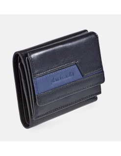 PIERRE CARDIN monedero tarjetero con doble solapa en piel para caballero