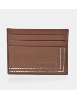 PIERRE CARDIN tarjetero con costura vista para caballero