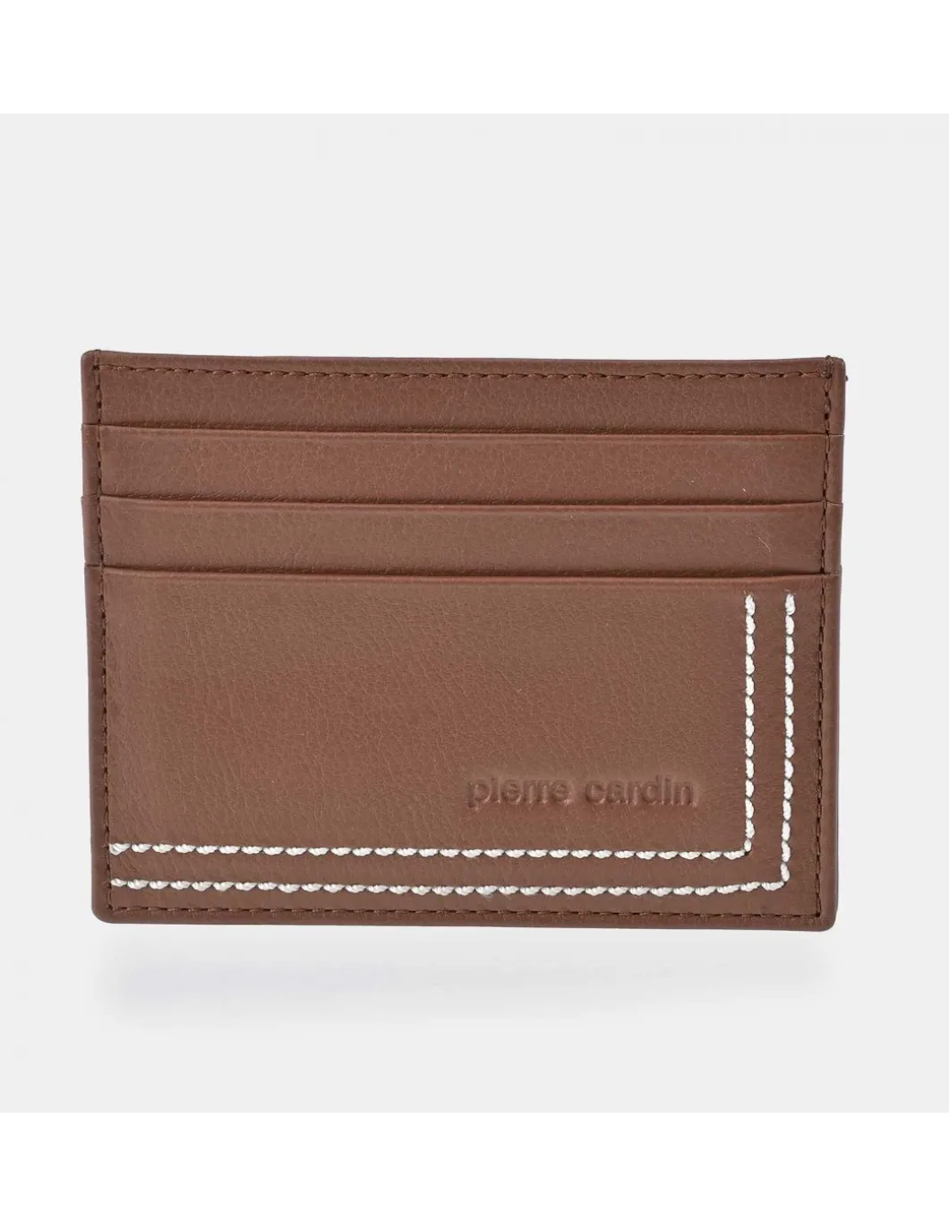 PIERRE CARDIN tarjetero con costura vista para caballero