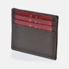 PIERRE CARDIN Tarjetero plano de piel para hombre colección Gacela