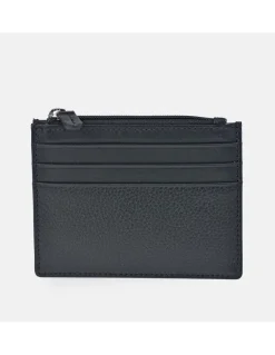 PIERRE CARDIN Tarjetero plano en piel combinada para hombre