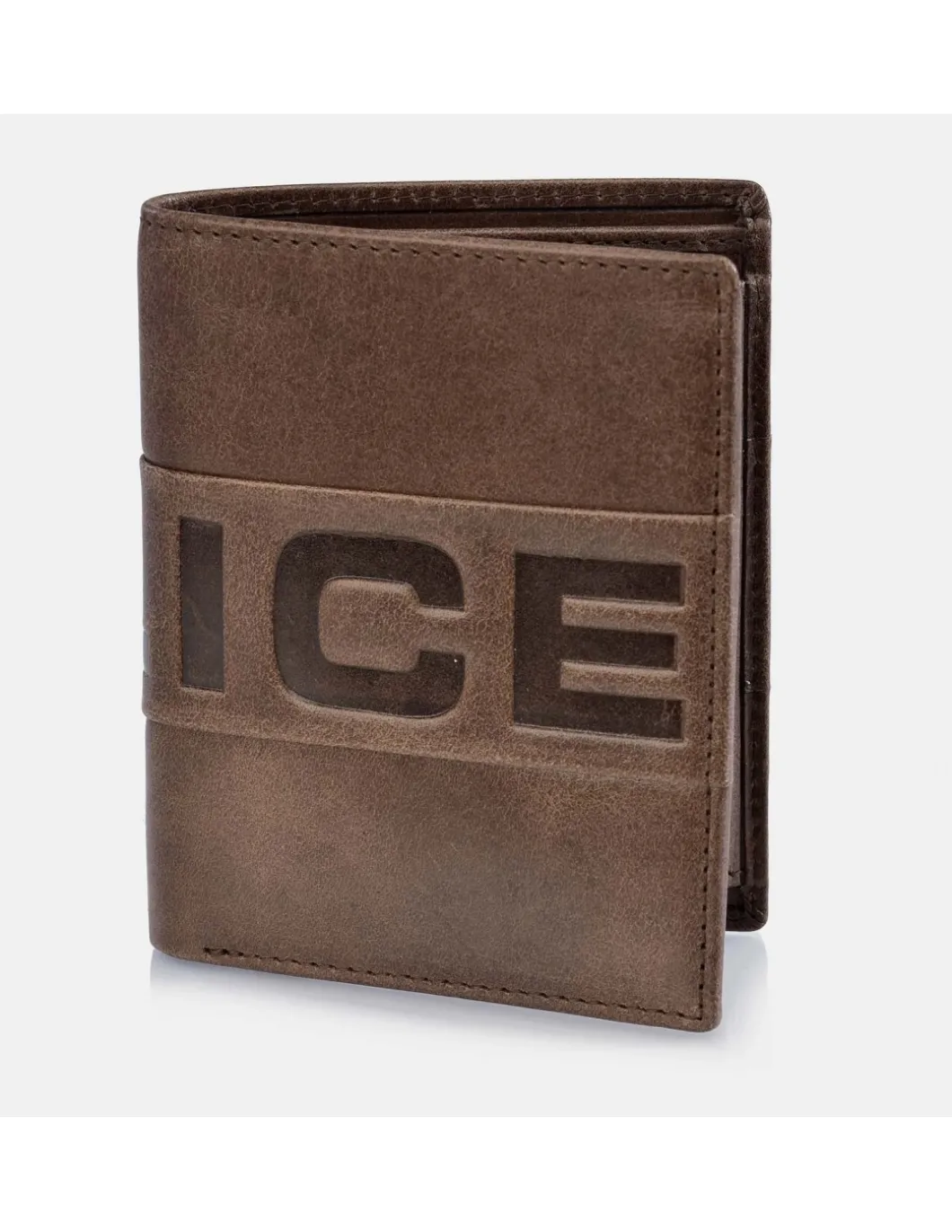 POLICE cartera de piel para hombre con monedero interior con logo grabado