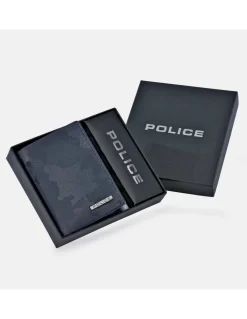 POLICE cartera en piel camuflaje para hombre