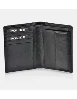 POLICE cartera grande de piel para hombre con monedero interior