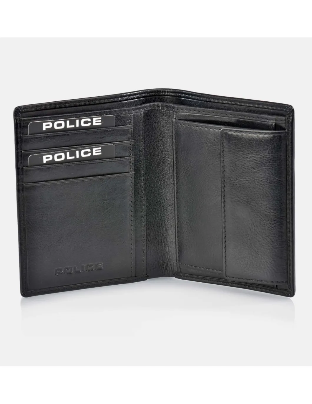 POLICE cartera grande de piel para hombre con monedero interior