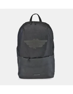 POLICE Mochila ligera en Nylon liso con cremallera