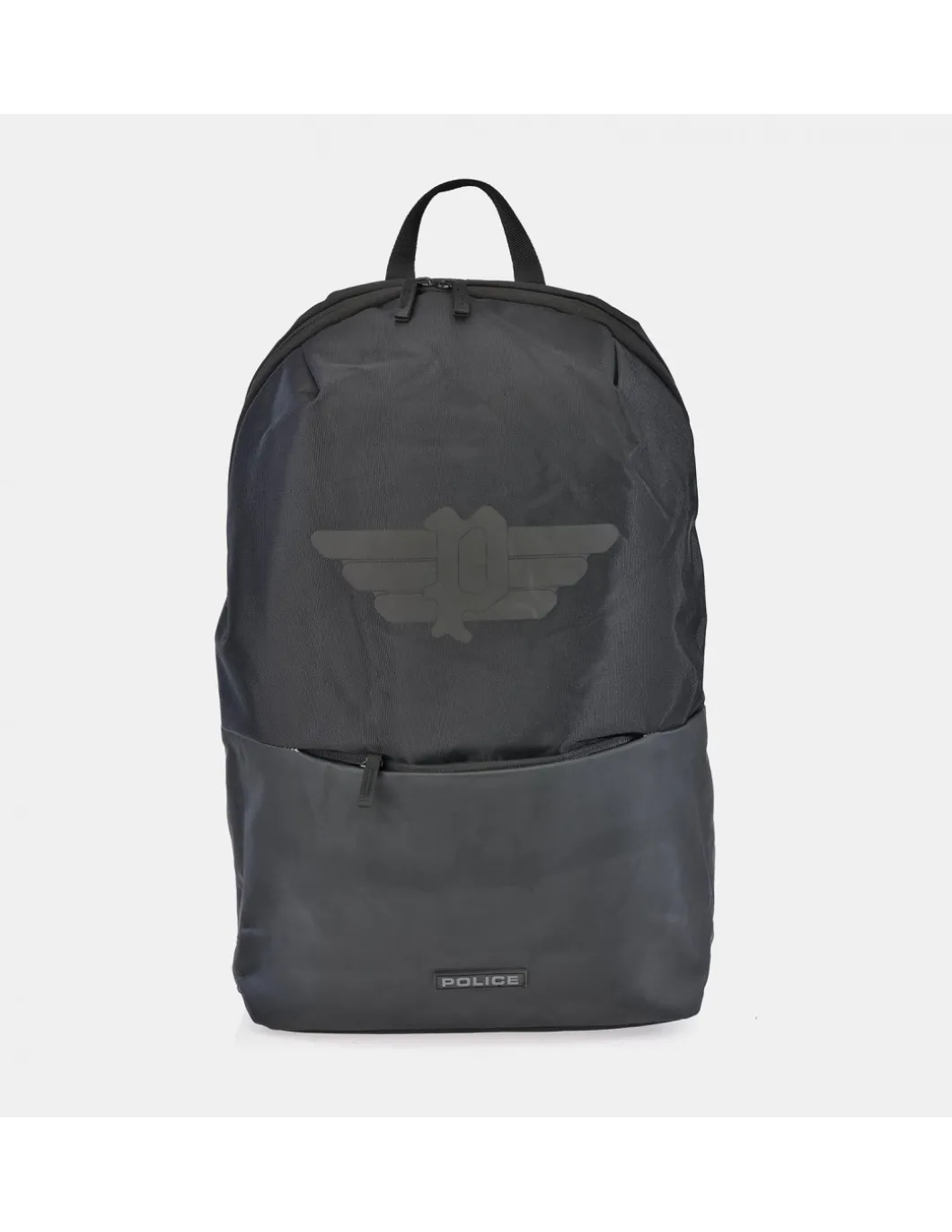 POLICE Mochila ligera en Nylon liso con cremallera