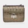 Victorio & Lucchino bolso de bandolera con solapa para Mujer en piel grabado coco