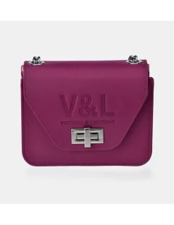 Victorio & Lucchino Bolso con solapa y cadena pequeño en piel lisa