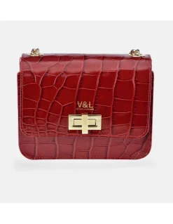 Victorio & Lucchino bolso de bandolera con solapa para Mujer en piel grabado coco