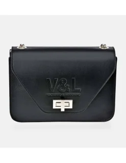 Victorio & Lucchino Bolso bandolera metálica para mujer en piel