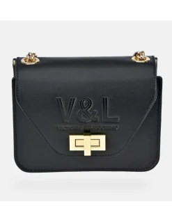 Victorio & Lucchino Bolso con solapa y cadena pequeño en piel lisa