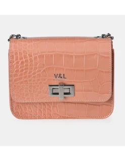 Victorio & Lucchino bolso de bandolera con solapa para Mujer en piel grabado coco