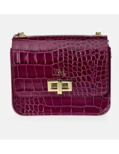 Victorio & Lucchino bolso de bandolera con solapa para Mujer en piel grabado coco