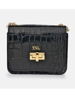 Victorio & Lucchino bolso de bandolera con solapa para Mujer en piel grabado coco