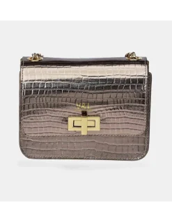 Victorio & Lucchino bolso de bandolera con solapa para Mujer en piel grabado coco