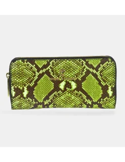 Victorio & Lucchino Monedero cremallera grande mujer piel animal print flúor