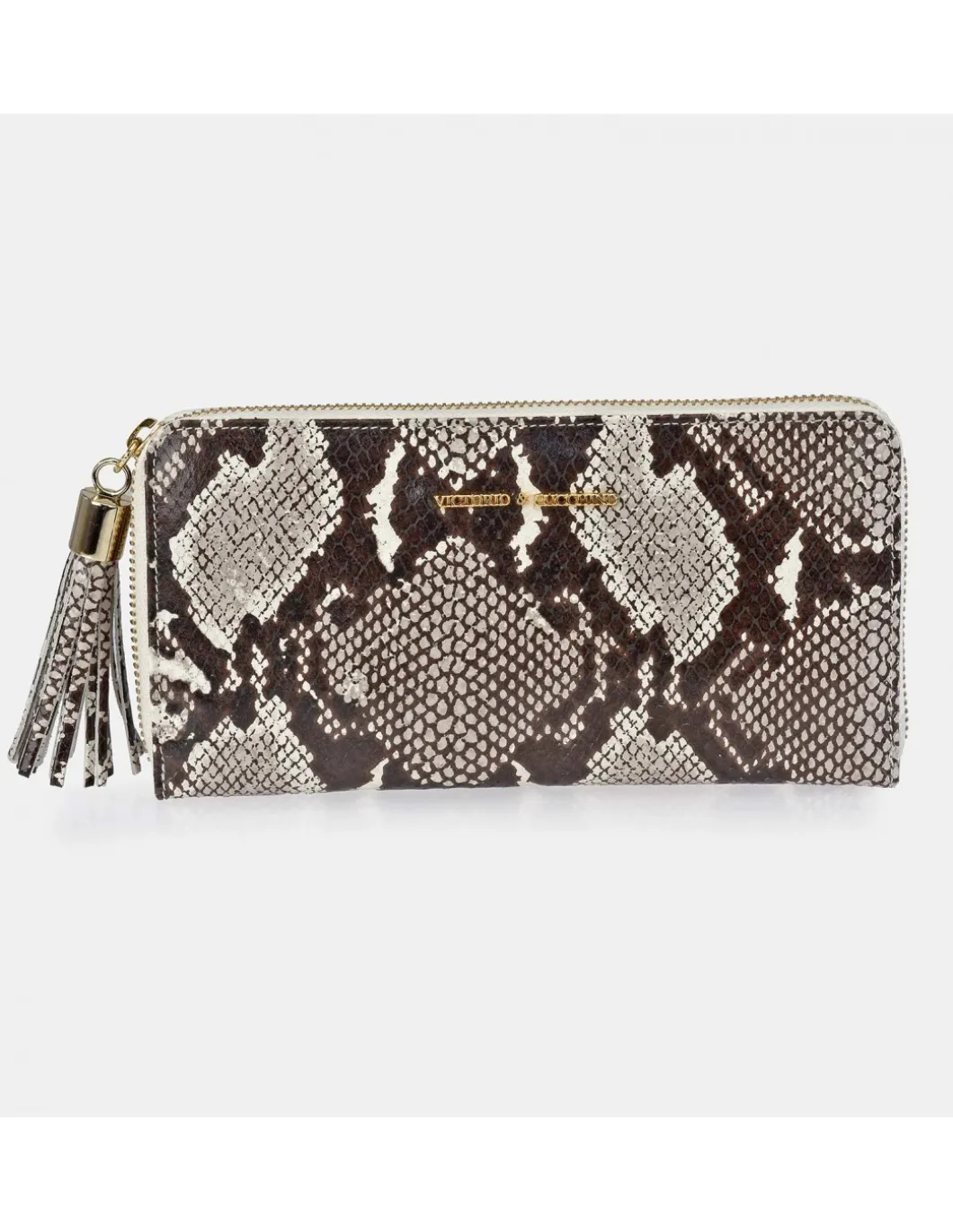 Victorio & Lucchino Monedero cremallera grande mujer piel animal print