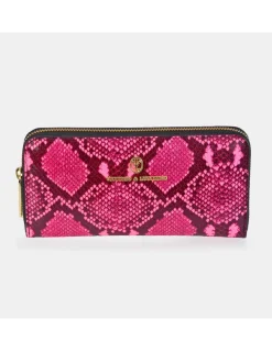 Victorio & Lucchino Monedero cremallera grande mujer piel animal print flúor
