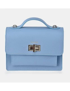 YANKO bolso bandolera con asa de mano y solapa para mujer en piel Grano