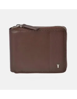 YANKO americano en piel suave con monedero y cremallera para hombre