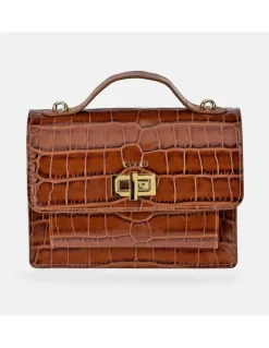 YANKO bolso bandolera con asa de mano mujer piel grabado lujo