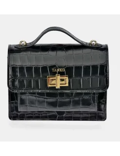YANKO bolso bandolera con asa de mano mujer piel grabado lujo